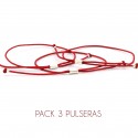 Pack de pulseras de Hilo Rojo - 3 pulseras