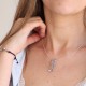 LEONOR - Colgante grande con perla y cadena