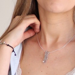 LEONOR - Colgante grande con perla y cadena